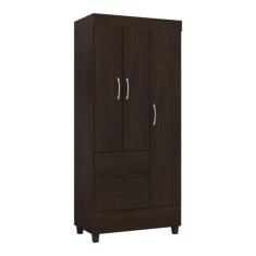 Guarda Roupa 3 Portas com Pés Wind Ébano Touch 32860 Demóbile, Ébano