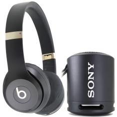 Fones de ouvido sem fio Beats Solo 4 Black & Gold + Speaker