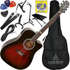 Kit Completo Violão Eletroacústico Folk Giannini Gf1D Brb
