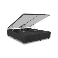 Base Box Baú Basic Queen Bipartido Yescasa Provença Preto
