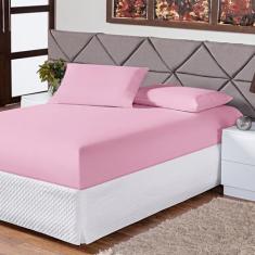 Jogo de Lençol King Size Soft 3 Peças Cama Fronha e Lençol Elástico 10