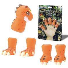 Fantoche De Dedo Brinquedo Dedoche Dinossauro T-Rex Bee Toys, Brinqued