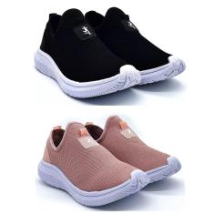 Kit 2 Tênis Corrida Feminino Esportivo Ultraleve Academia Caminhada-Feminino