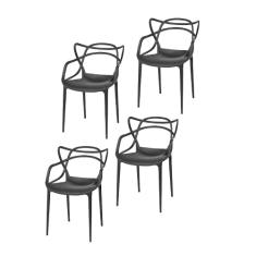 Conjunto 4 Cadeiras Allegra Neew House Preto