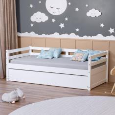 Bicama Solteiro Slim RB Madeira Maciça Branco Housin