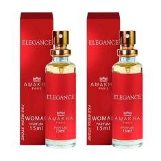 Perfume Amakha Paris Elegance Vermelho 15ml  Kit 2 