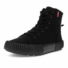 Levi's Tênis feminino Olivia CVS Canvas Hightop Fashion, Preto monocromático, 37