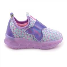 Tênis Infantil Novopé Sereia Com Led Menina 30001390-3469-Feminino