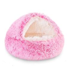 NOYAL Cama de cachorro redonda com capuz para gatos, caverna, donut, antiansiedade, fofa, para cães e gatos pequenos, médios
