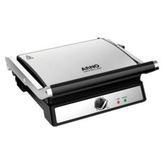  Grill Arno Super Grill 1200W Inox 127V GC122DB1, Preto e Inox, 110V