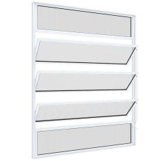 Janela Basculante sem Grade Riobras Alumínio  100cmx80cm Branco