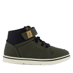 Tênis Klin Flyer Cano Médio Infantil Verde Militar e Preto