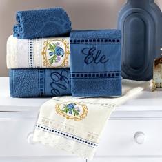 Jogo Toalhas De Banho E Rosto Aurora Com 5 Pçs Super Grossa