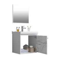 Gabinete Banheiro Em Mdf Com Pia Cuba - Veneto