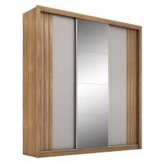 Guarda Roupa Casal Moema Amêndola Nude Flex Com Espelho - Demóbile