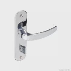 Fechadura para Banheiro Aço Zamac Vic 929-80 com Espelho Pado Cromado