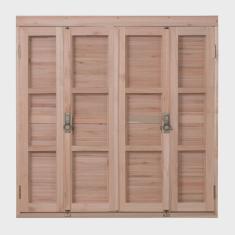 Janela de Madeira Veneziana 100x120cm Pantográfica ewk 376 Rondosul