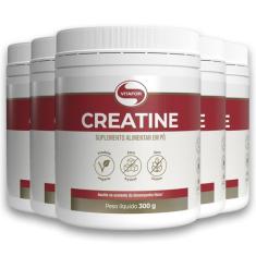 Kit 5 Creatina Monohidratada Creatine Vitafor 300g