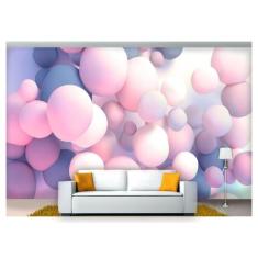Papel De Parede Profundidade Bolas Arte 3D At43 - Você Decora