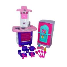 Kit Cozinha Infantil Completa Fogãozinho + Geladeira Sorvete - CARDOSO