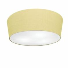Plafon Cone Md-3004 Cúpula em Tecido 15/50x40cm Algadão Crú - Bivolt