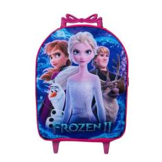 Mochila Escolar Frozen Carrinho Menina Rosa - DB
