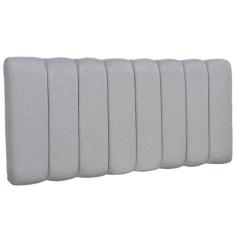 Cabeceira Cama Box Painel Casal 140 cm Dubai W01 Linho Cinza Escuro - 