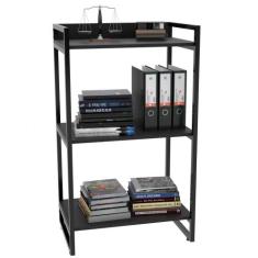 Estante Multiuso 3 Prateleiras Escritório Estilo Industrial Form 104x6