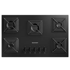 Cooktop 5 Bocas Brastemp BDD75BE Acendimento Super Automático - Preto