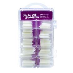 Tips Unhas Postiças Para Alongamento Curvatura Com 100 Unidades Arte Sedução