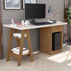 Escrivaninha Cavalete Bali Off White/canela