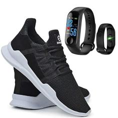 Tênis Caminhada Leve Confortável Fitness + Pulseira