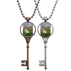 OFFbb-USA White Cosmos Art Deco Presente Fashion Chaveiro Colar Pingente Joias Decoração de Casal