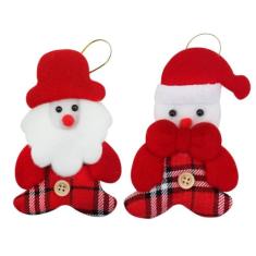 Kit 36 Pendente Natal Enfeite Natalino Tecido Feltro 12cm