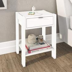 Mesa de Cabeceira 1 Gaveta Tecno Mobili Branco