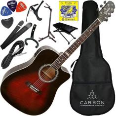 Kit Completo Violão Eletroacústico Folk Giannini Gf1D Brb