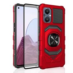 Ailiber Compatível com OnePlus Nord N20 5G, capa 1+Nord N20 com protetor de tela, suporte de anel para suporte magnético para carro, capa protetora resistente à prova de choque para OnePlus Nord