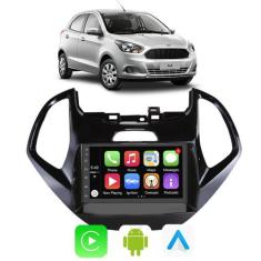Kit Multimidia Android Ford Ka 2015-2017 7 Pol Carplay GPS Youtube - E
