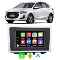 Kit Multimidia Android Onix 2020 - 2024 7 Pol Carplay + Moldura Painel
