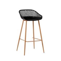 Banqueta Alta Polipropileno e Aço Mônaco Espresso Móveis