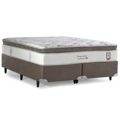 Cama Box Queen Herval Imperatore Eco Bamboo, Molas Ensacadas, 73 x 158 x 198 cm