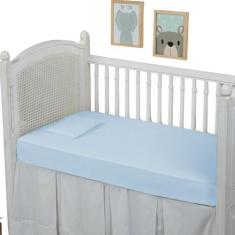 Lençol para Berço 100% Algodão Percal 300 Fios Avulso 1 Peça com Elást