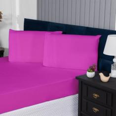 Lençol Aconchego 400 Fios Percal Liso Clean 3 Peças - DECORALAR, Casal