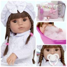 Bebe Reborn Baby Boneca Realista Corpo de Vinil Siliconado - Cegonha D
