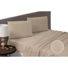 Lençol Casal 600 Fios 4 Peças Algodão Egípcio Luxo Toque Macio - Armaz