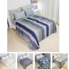 Lençol De Se Cobrir Queen 100 Algodão Malha Estampado Sem Elástico Con