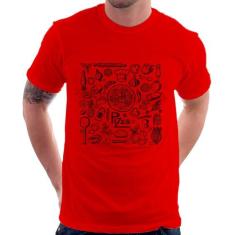 Camiseta Pizza Elementos - Foca na Moda, Vermelho, GGG