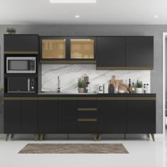 Cozinha Modulada Ema 5 Peças A:41,5 Xl 67 X p: 52 Preto