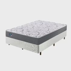 Cama Box Casal Reforçado 138x188x38cm e Colchão Adapto Molas Ensacadas
