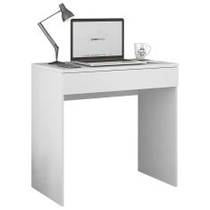 Mesa Escrivaninha Bp 100% Mdf 80cm Com 01 Gaveta Branco
